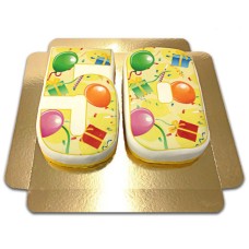 Kuchen mit doppelter Geburtstagszahl