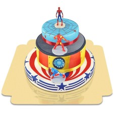 Avengers auf 3-stöckiger Superhelden-Torte
