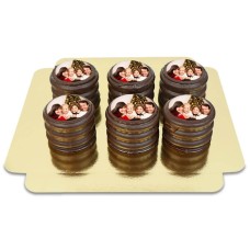 6er Set Zartbitter-Schoko-Baumkuchen mit Foto