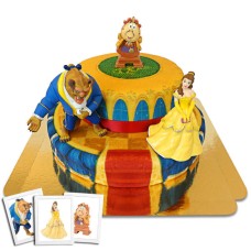Beauty Belle and the Beast auf 2-stöckiger Palace Hall Cake