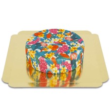 Blauer tropischer Blumenkuchen (klein (6 Portionen))