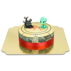 Drachen auf einem Etagenkuchen (Klein (6 Portionen))