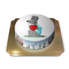 Sweet mouse with a heart - Uli Stein (Small ((18 cm)6 servings))