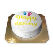Happy Birthday Cake GELB (Klein (6 Portionen))