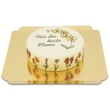 Blumentorte „Für die beste Mama“ (Klein (18 cm (6 Portionen)))