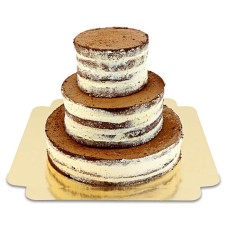 Naked Cake Schokolade-Vanille 3-stöckig