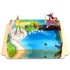 Peter Pan &amp; Captain Hook auf Neverland Cake