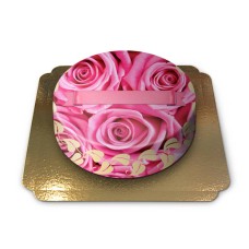 Pink rose cake (Small ((18 cm)6 servings))