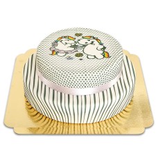 Gemusterter molliger Einhornkuchen