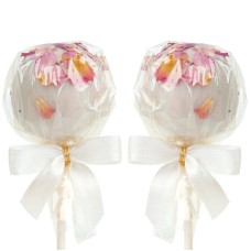 Weiße Rosenblüten Cake Pops (12 Stück)