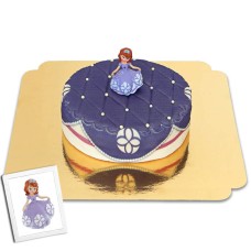 Prinzessin Sofia die Erste auf Kissenmusterkuchen (klein (6 Portionen))