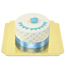 Blue Baby Shower Cake (Klein (12 Portionen))