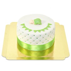 Grüner Babyparty-Kuchen (klein (12 Portionen))
