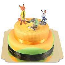 Zootopia 2 - Judy, Nick &amp; Flash auf zweistöckiger Torte