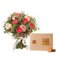 Saisonales Bouquet &amp; Godiva-Schokolade