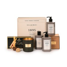 Atelier Rebul : Geschenkbox von 1895, Kerze aus Hanfblättern und Godiva-Trüffel