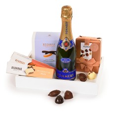 Neuhaus Geschenktablett mit Pommery Champagner und Pralinen