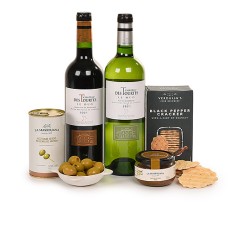 Großes Gastgeschenk mit Wein und Tapas aus Chateau les Tourtes