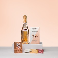 Champagner Vranken Diamant Brut Rose und Neuhaus Pralinen