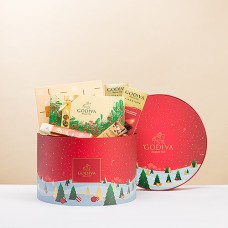 Godiva Winter Wonderland Runder Geschenkkorb