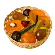 Korb mit kandierten Früchten