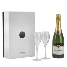 Taittinger Brut Prestige Geschenkset mit 2 Gläsern