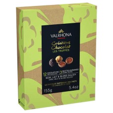 Geschenkbox mit verschiedenen Schokoladentrüffeln – Valrhona