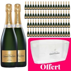 72 Flaschen Brut Cuve Lonie Champagner und 1 großer Eiskübel gratis