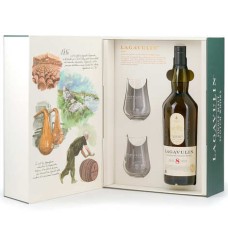 Lagavulin 8 YO Single Malt Whisky 43% mit 2 Gläsern
