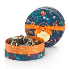 Orangefarbene runde Box – Horizon-Kollektion