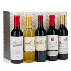 Geschenkbox 5 halbe Flaschen französischer Wein