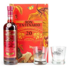 Centenario Rum 20 Jahre Geschenkbox mit 2 Gläsern