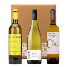 Kiste mit C´tes de Gascogne-Weißweinen
