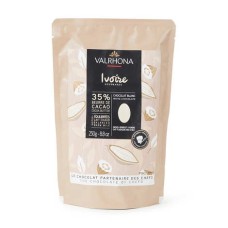 Elfenbeinweiße Gebäckschokoladenbohnen 35 % – Valrhona