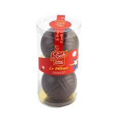 Dark chocolate petanque ball duo (165g box)
