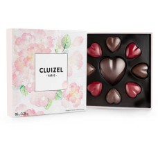 Precious Flowers Box – 9 Cluizel-Schokoladenherzen (Box mit 9 Pralinen)