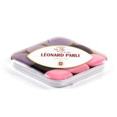 Schachtel mit 9 Mini-Calisson-Blumen „Fe“ Leonard Parli (55g Dose)