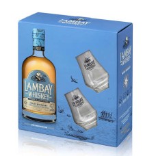 Irish Whiskey Lambay Small Batch Blend - Irish Whiskey 40% + 2 Gläser