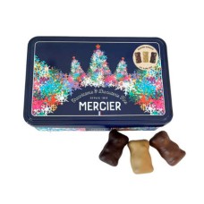 Mercier Marshmallow-Teddybär-Blechdose in 3 verschiedenen Farben