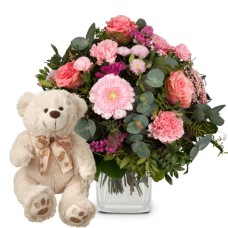 Märchen in Rosa mit Teddybär (Minimum)