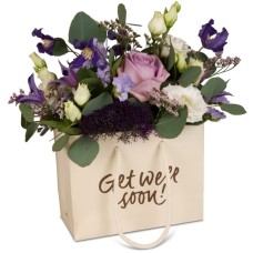 Blumenbeutel «Gute Besserung!» - in Lilatönen