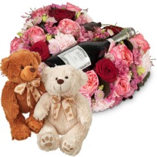 Tief berührt mit Prosecco Albino Armani DOC (75 cl) und zwei Teddybären