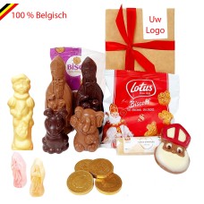 Nikolaus-Geschenktonne mit Callebaut-Figuren und Süßigkeiten – 2025