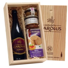 Aperitif-Geschenk mit belgischem Bier und französischen Köstlichkeiten