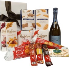 Köstliches belgisches Geschenkpaket zum Genießen mit Prosecco