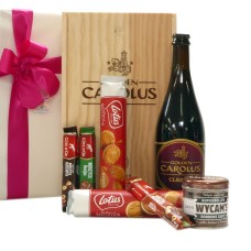 Gouden Carolus und Belgische Süßigkeiten als Geschenk