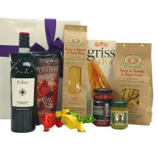 Italienisches Geschenkpaket mit italienischen Köstlichkeiten