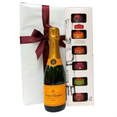 Geschenkset, kleiner Veuve Clicquot und 6 köstliche Rougié-Terrinen