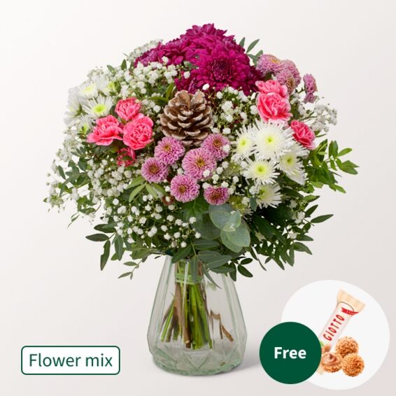 Blumenmischung Wintergefüll mit 3 Ferrero Giotto