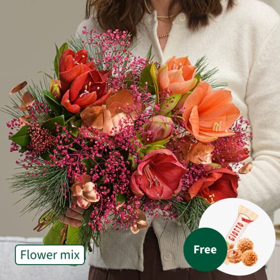 Blumenmix Winterballade mit 3 Ferrero Giotto